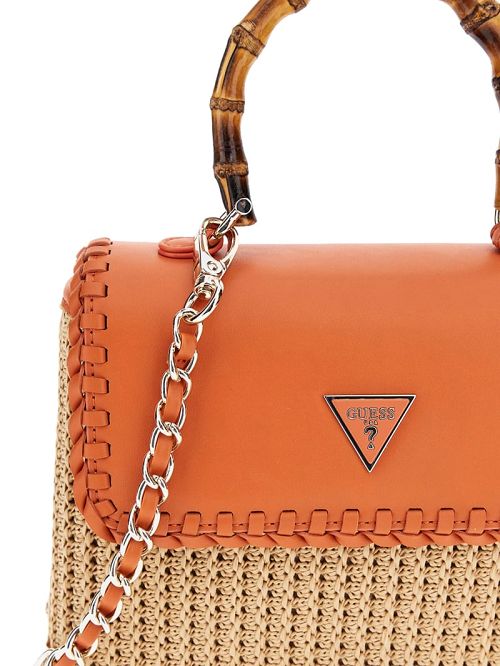 Guess Heloisa Straw Crossbody Oranje | GUESS-SN28801