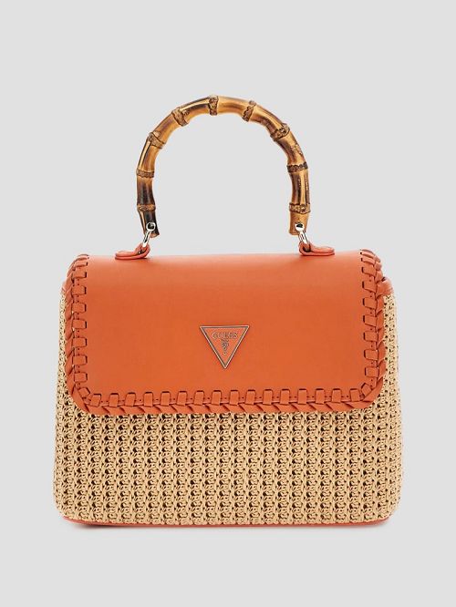 Guess Heloisa Straw Crossbody Oranje | GUESS-SN28801