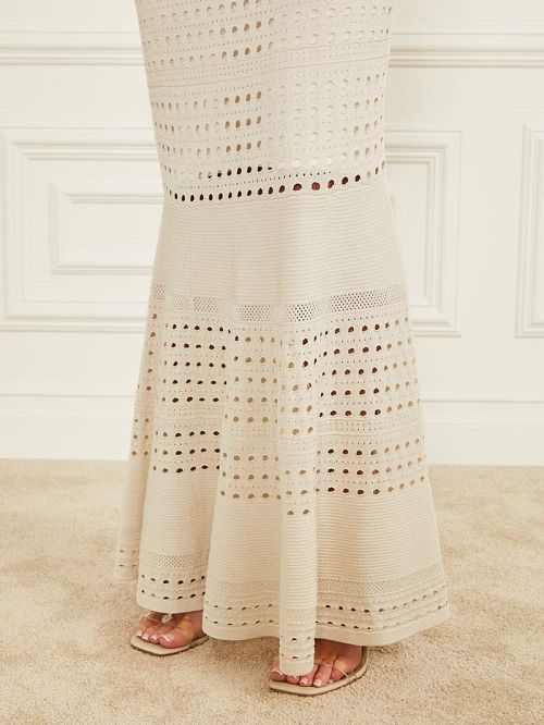 Guess Henley Maxi Skirt Wit | GUESS-SN28168