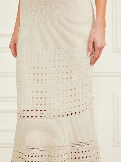Guess Henley Maxi Skirt Wit | GUESS-SN28168