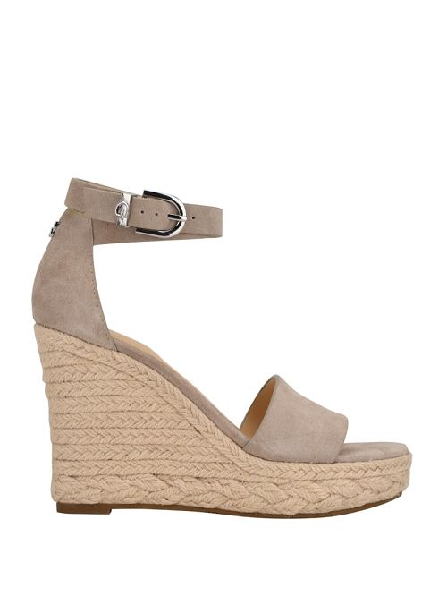 Guess Hidy Suede Espadrille Wedges Bruin | GUESS-SN29618