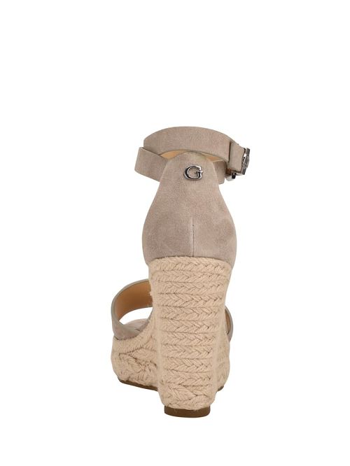 Guess Hidy Suede Espadrille Wedges Bruin | GUESS-SN29618