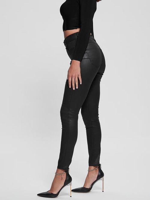 Guess High-Rise Shape Up Jeans Zwart | GUESS-SN26618