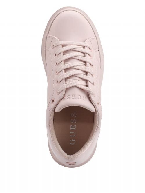 Guess Hilan Quilted Low-Top Sneakers Beige | GUESS-SN29543