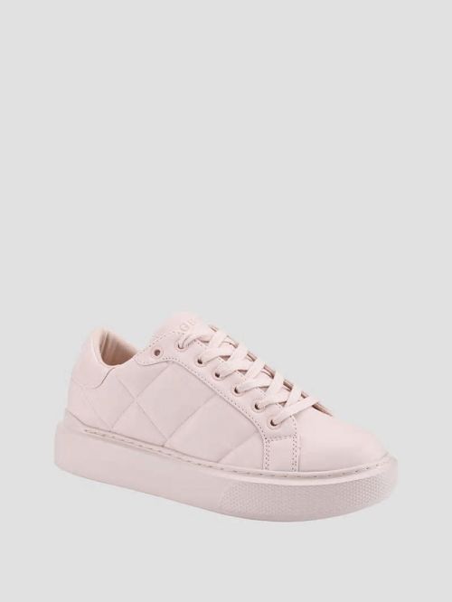 Guess Hilan Quilted Low-Top Sneakers Beige | GUESS-SN29543