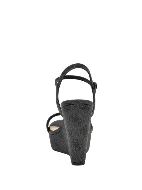 Guess Himifa Shimmer Metallic G Wedge Sandals Zwart | GUESS-SN29773