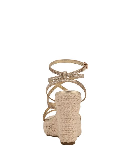 Guess Hirani Strappy Espadrille Wedges Goud | GUESS-SN29635