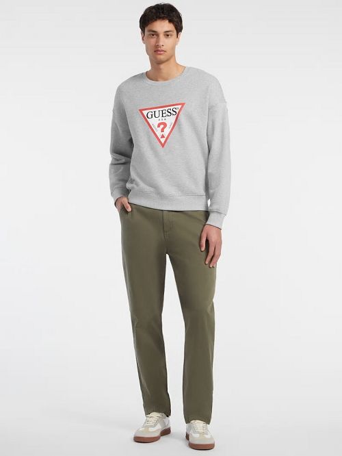 Guess Iconic Crewneck Sweatshirt Grijs | GUESS-SN30927
