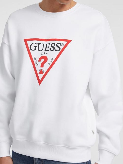 Guess Iconic Crewneck Sweatshirt Wit | GUESS-SN31534