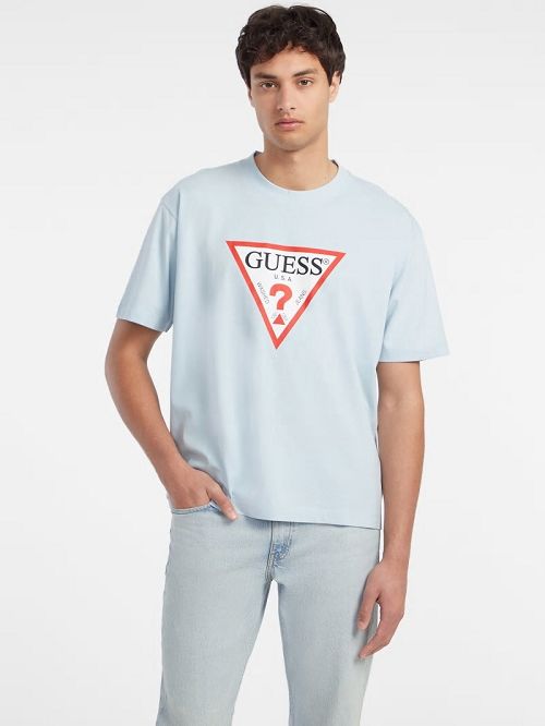 Guess Iconic Tee Blauw | GUESS-SN30579
