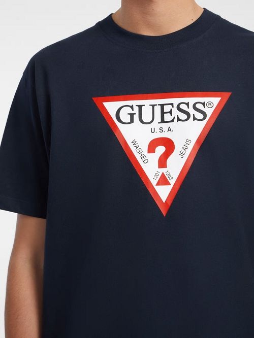Guess Iconic Tee Blauw | GUESS-SN30607