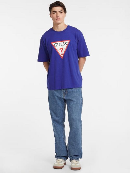 Guess Iconic Tee Blauw | GUESS-SN30658