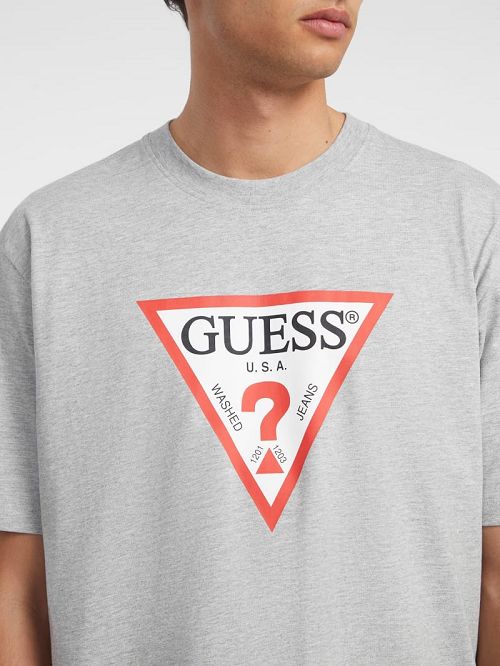 Guess Iconic Tee Grijs | GUESS-SN30580