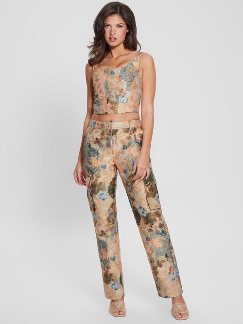 Guess Ida Jacquard Corset Bruin | GUESS-SN27460