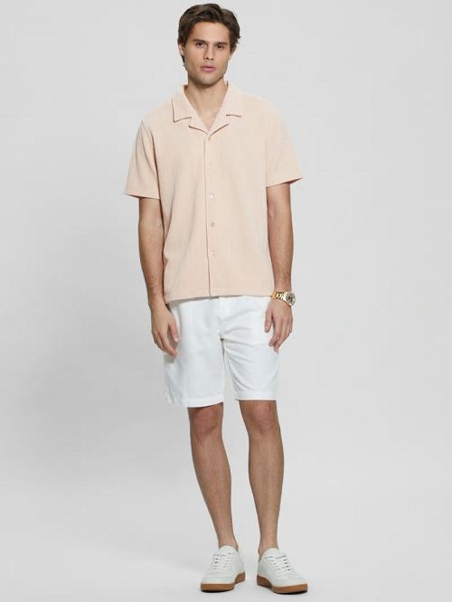 Guess Imperial Textured Knit Shirt Roze | GUESS-SN31200