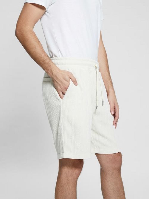 Guess Imperial Textured Knit Shorts Wit | GUESS-SN31359