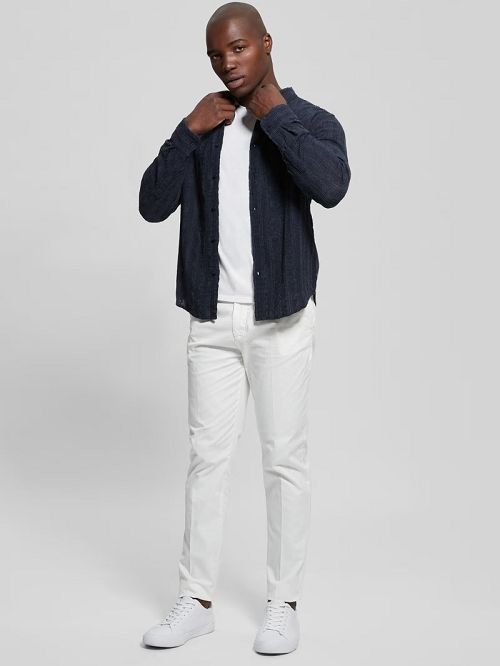 Guess Indio Embroidered Shirt Blauw | GUESS-SN31217