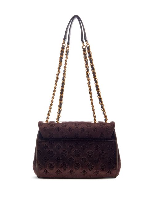 Guess Inia Velvet Convertible Crossbody Bruin | GUESS-SN29080