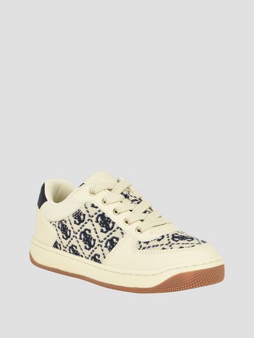Guess Invited Jacquard Low Top Beige | GUESS-SN29546