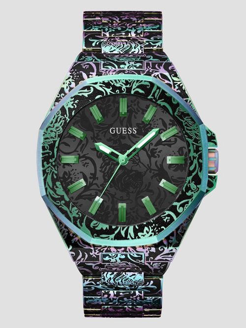 Guess Iridescent Print Analog Watch Multi | GUESS-SN31646