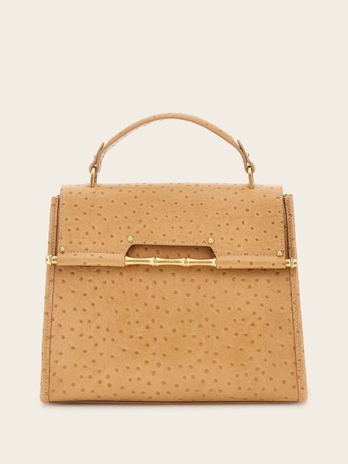 Guess Iris Large Leather Satchel Bruin | GUESS-SN29285