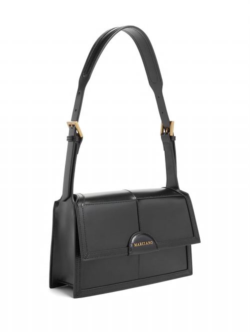 Guess Isa Convertible Leather Bag Zwart | GUESS-SN28936