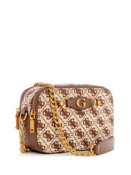 Guess Izzy Jacquard Logo Camera Bag Bruin | GUESS-SN28776