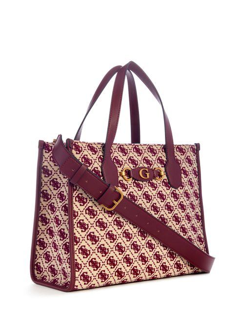 Guess Izzy Jacquard Logo Tote Roze | GUESS-SN28717