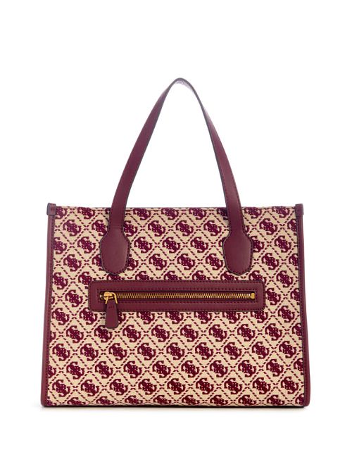 Guess Izzy Jacquard Logo Tote Roze | GUESS-SN28717