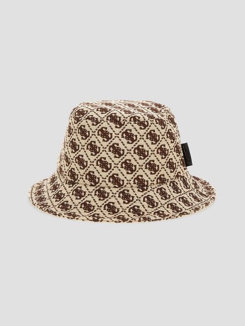Guess Izzy Jacquard Quattro G Bucket Hat Bruin | GUESS-SN30169