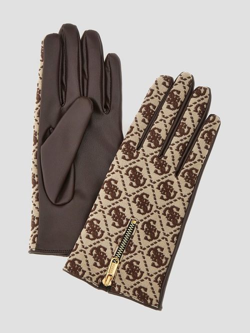 Guess Izzy Jacquard Quattro G Gloves Bruin | GUESS-SN30163