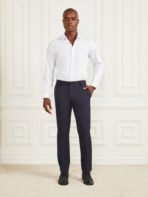 Guess Jacob Notched Cuff Shirt Wit | GUESS-SN31133