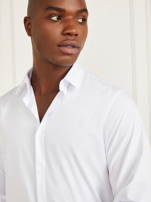 Guess Jacob Notched Cuff Shirt Wit | GUESS-SN31133