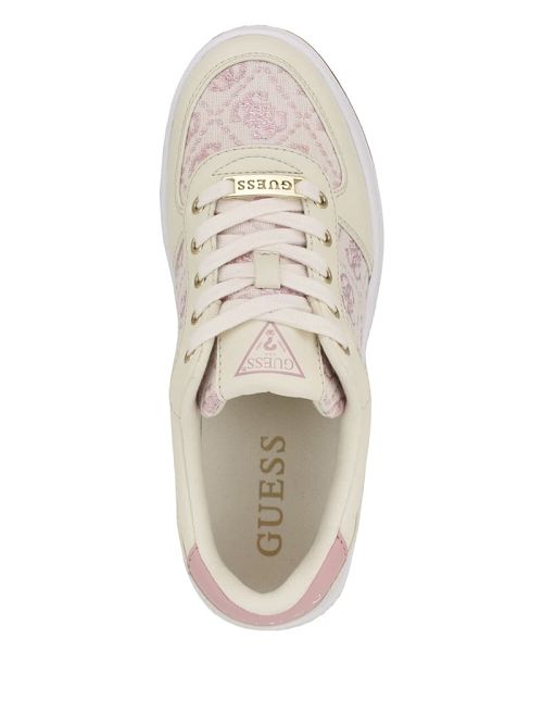 Guess Jacquard Low-Top Sneakers Roze | GUESS-SN29549