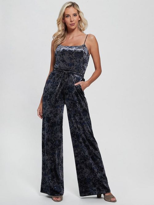 Guess Jade Velvet Bodysuit Blauw | GUESS-SN27185