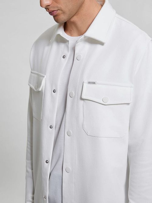 Guess James Textured Shirt Wit | GUESS-SN31131