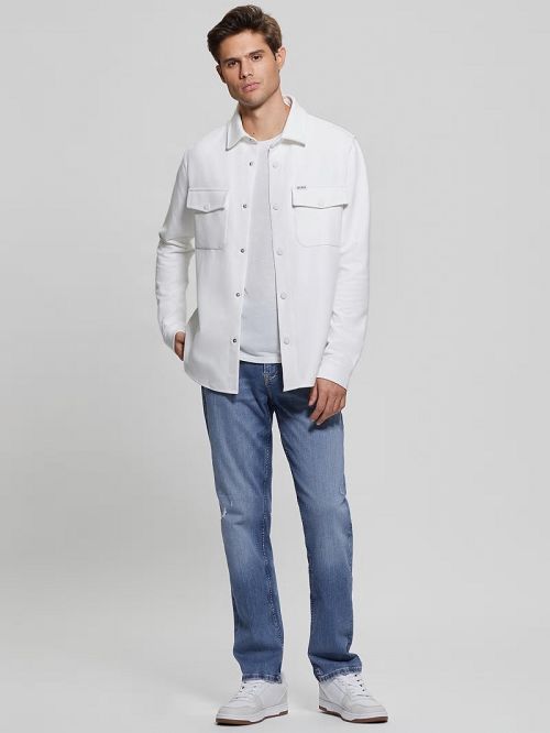 Guess James Textured Shirt Wit | GUESS-SN31131