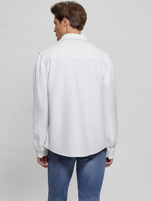 Guess James Textured Shirt Wit | GUESS-SN31131