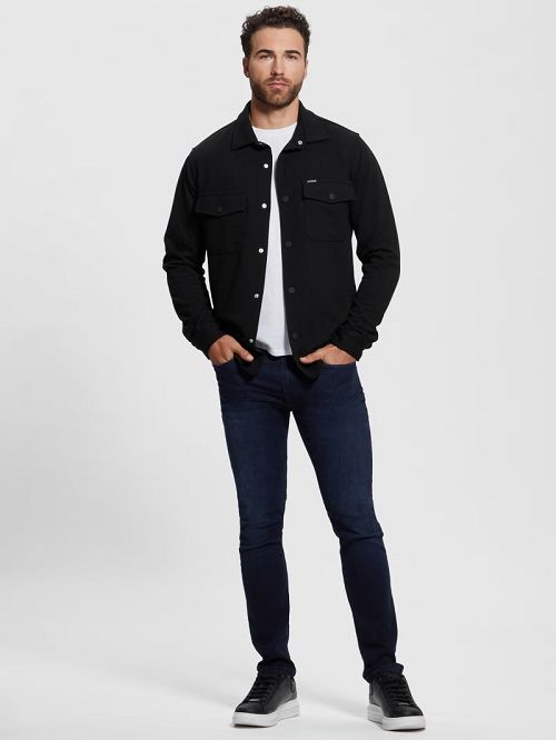 Guess James Textured Shirt Zwart | GUESS-SN31115