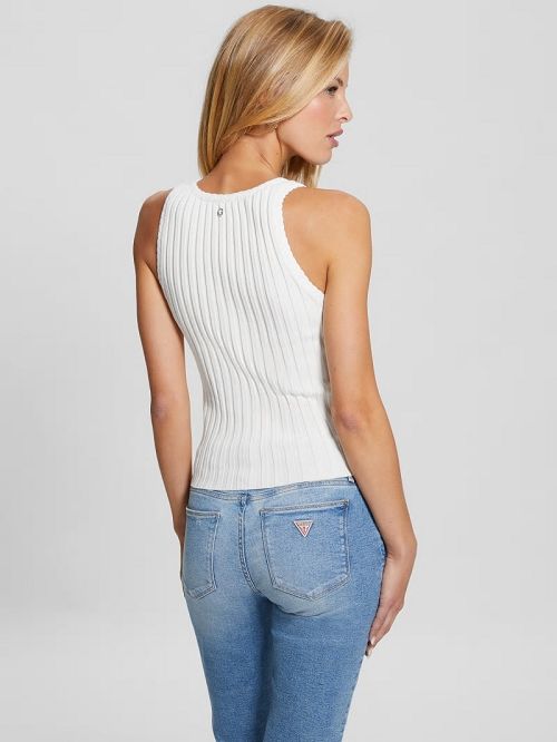 Guess Janae Braided Tank Wit | GUESS-SN27583