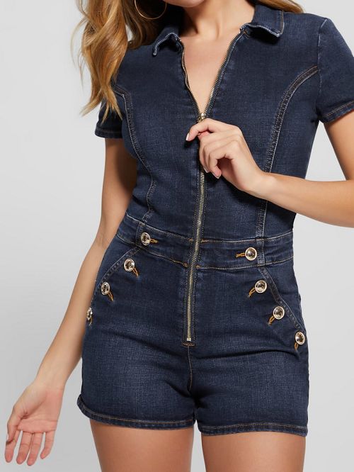 Guess Janae Denim Romper Blauw | GUESS-SN26688