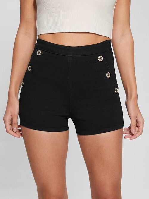 Guess Janae Denim Shorts Zwart | GUESS-SN26625