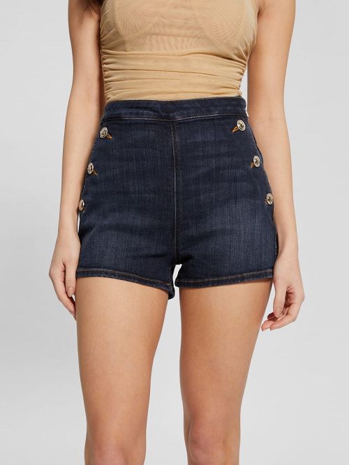 Guess Janae Denim Shorts Zwart | GUESS-SN26629