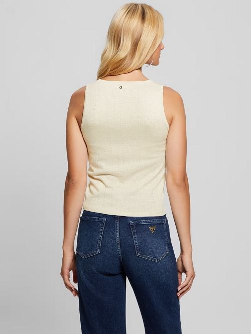 Guess Janine Rhinestone Sweater-Knit Top Wit | GUESS-SN27833