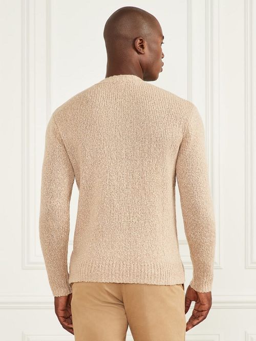 Guess Jaspe Crewneck Sweater Beige | GUESS-SN31002
