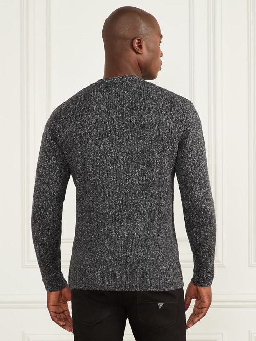 Guess Jaspe Crewneck Sweater Zwart | GUESS-SN30966