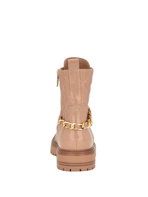 Guess Jellard Quilted Chain Moto Boots Bruin | GUESS-SN29899