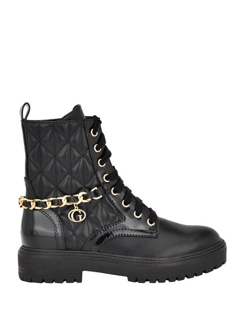 Guess Jellard Quilted Chain Moto Boots Zwart | GUESS-SN29908