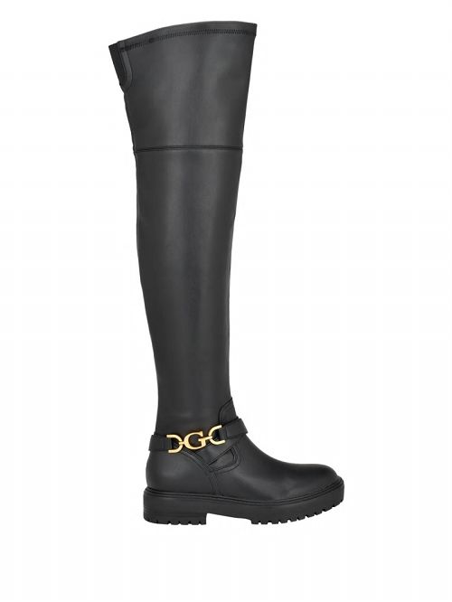Guess Jellio Buckle Knee-High Boots Zwart | GUESS-SN29919