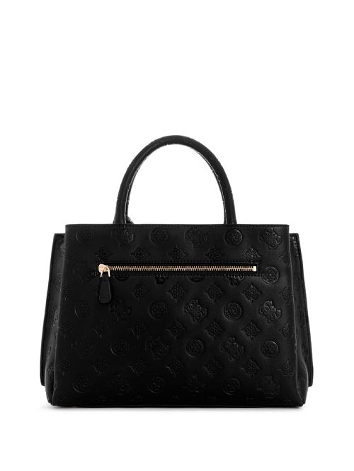 Guess Jena Elite Luxury Satchel Zwart | GUESS-SN28696